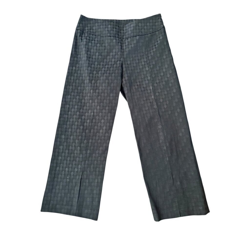F. J. Malik Women's Black Circled Pattern Pants - Picture 2 of 8